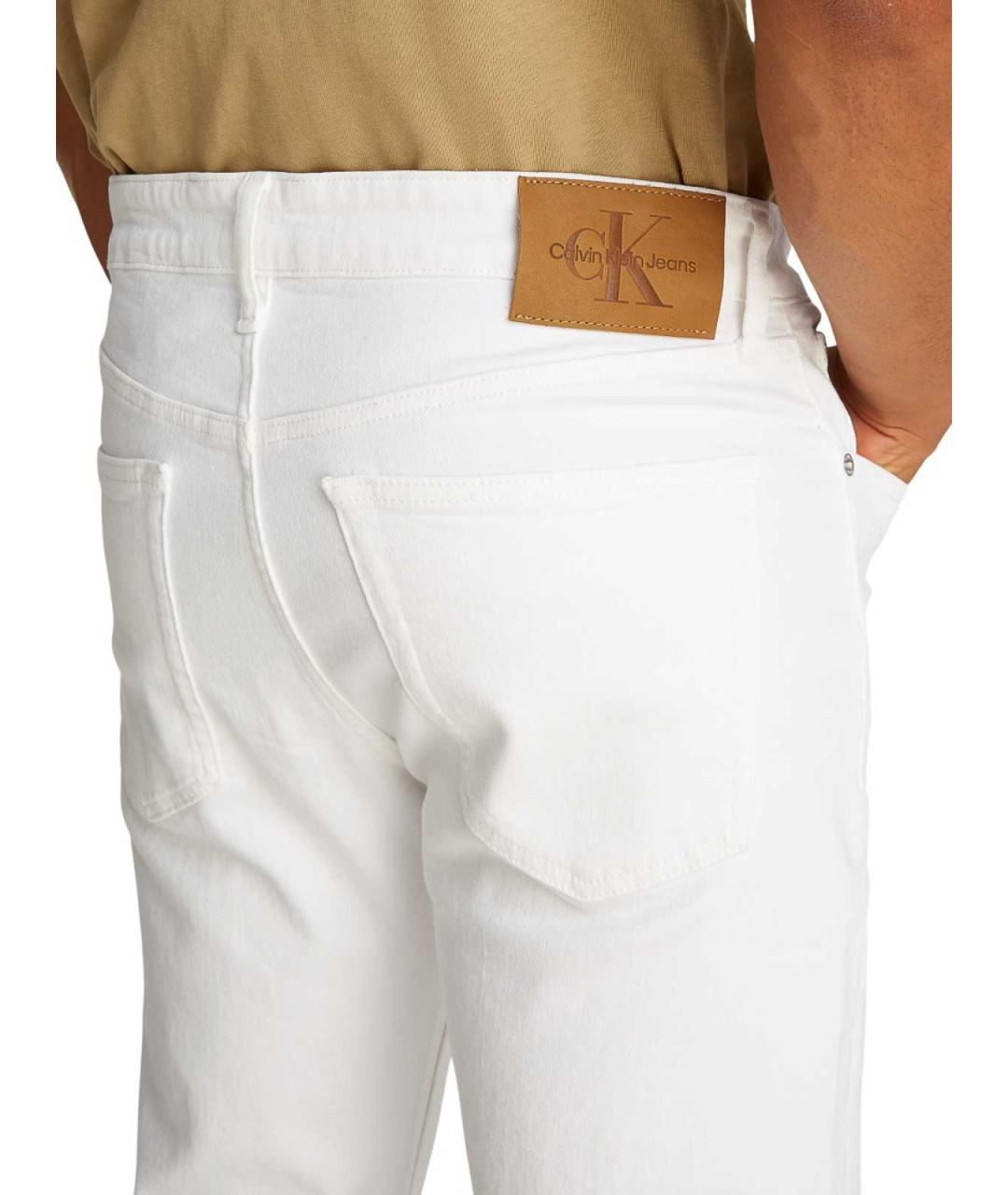 CALVIN KLEIN Белые хлопковые джинсы скинни, фото 6
