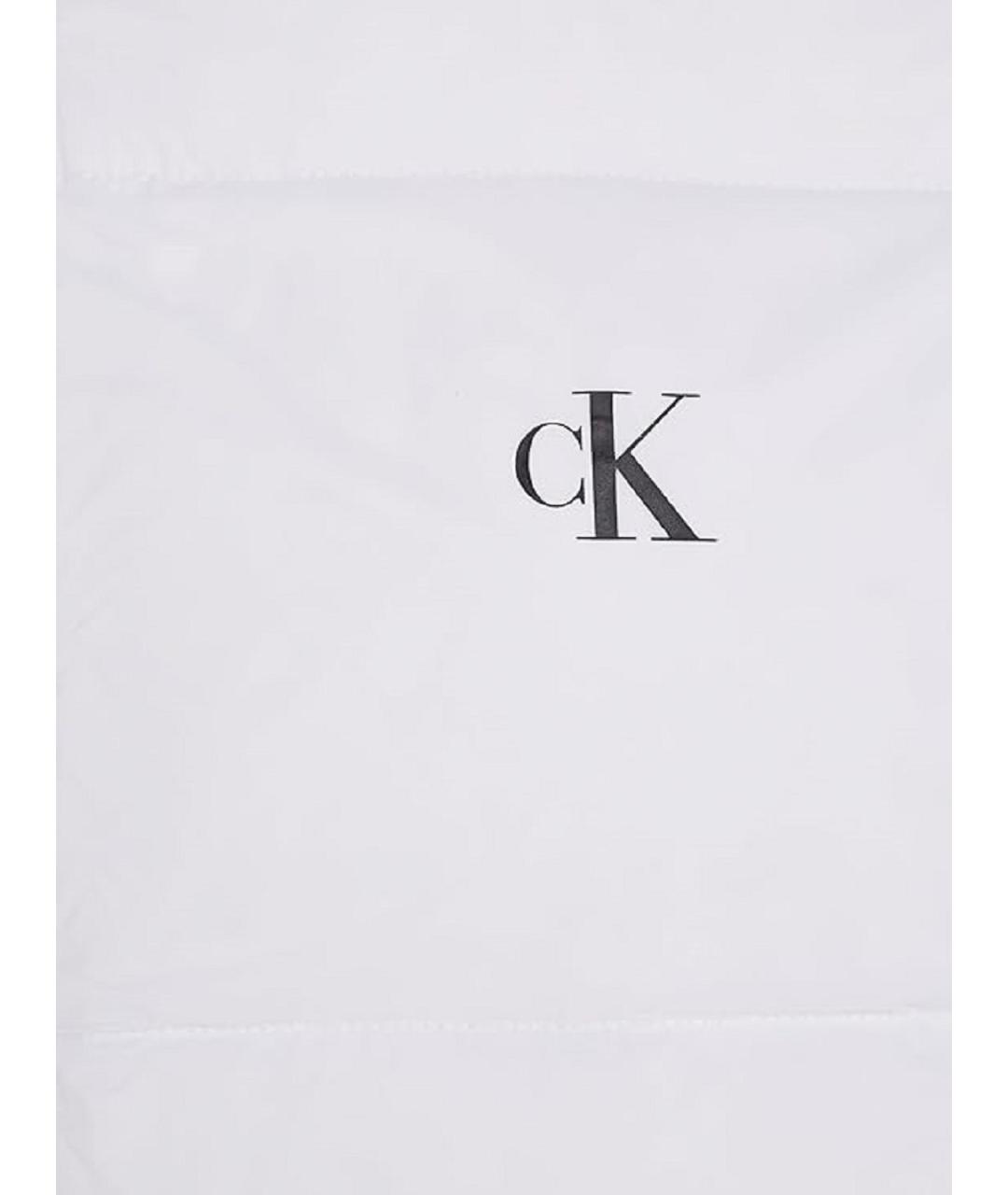 CALVIN KLEIN Белый полиэстеровый пуховик, фото 3