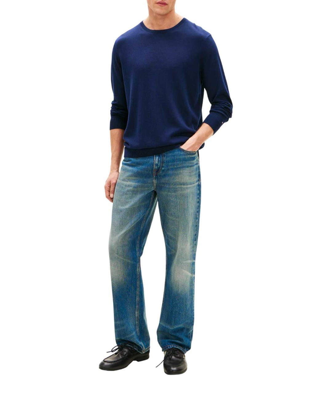TOMMY HILFIGER Синий хлопковый джемпер / свитер, фото 4