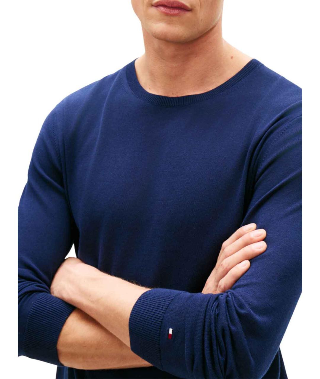 TOMMY HILFIGER Синий хлопковый джемпер / свитер, фото 3