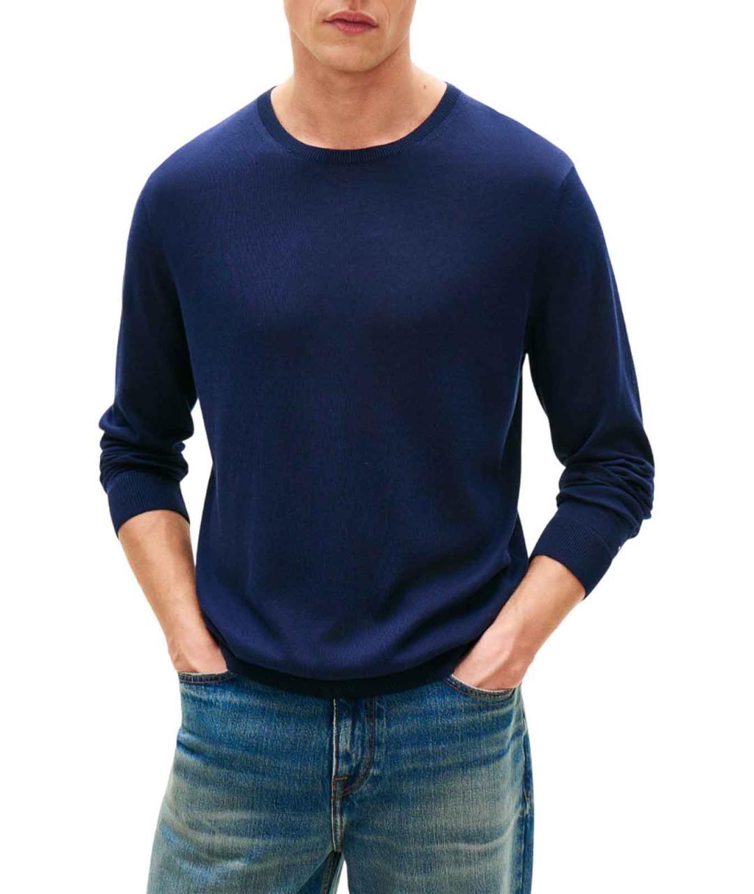 TOMMY HILFIGER Синий хлопковый джемпер / свитер, фото 2