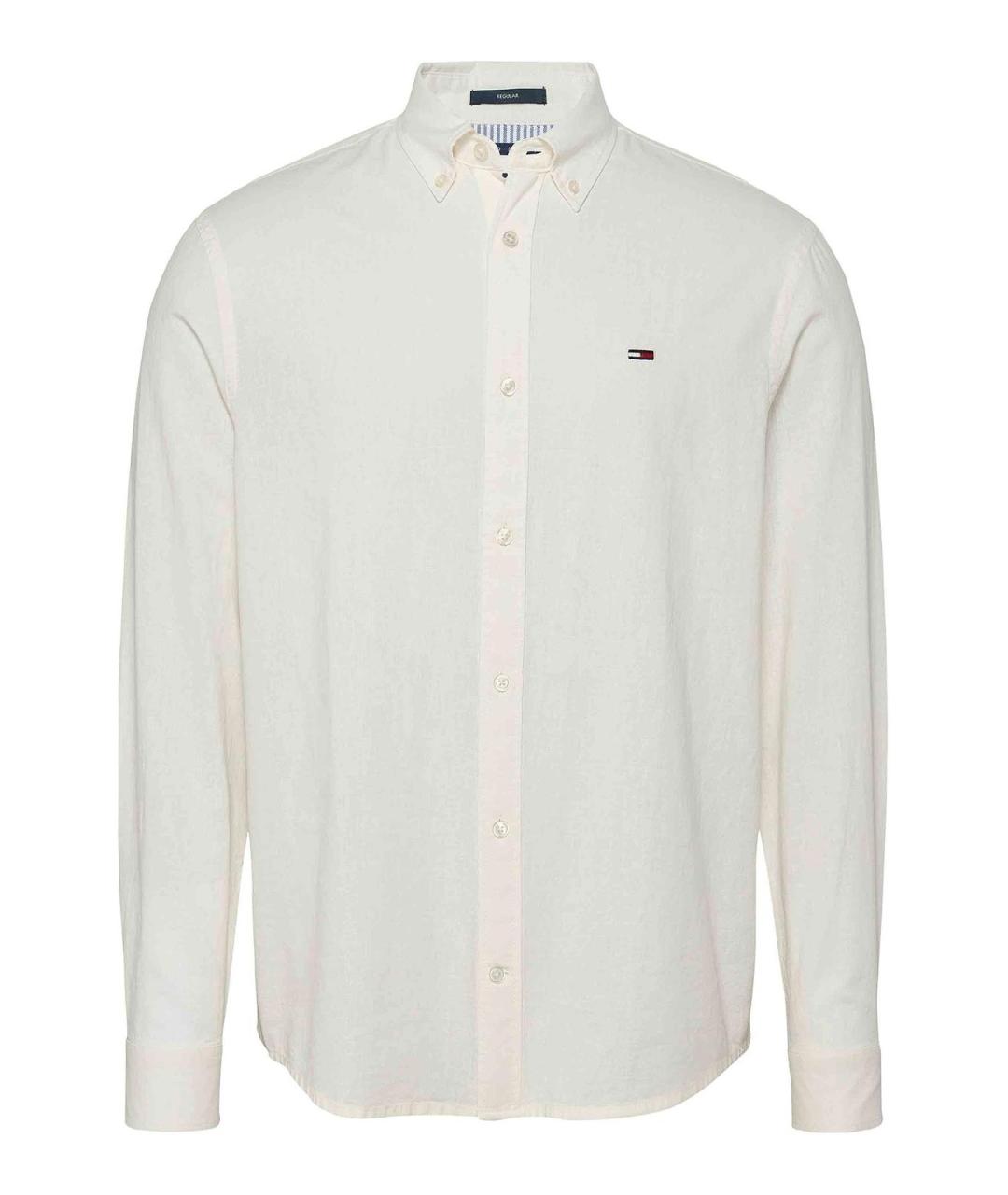 TOMMY HILFIGER Бежевая льняная классическая рубашка, фото 1
