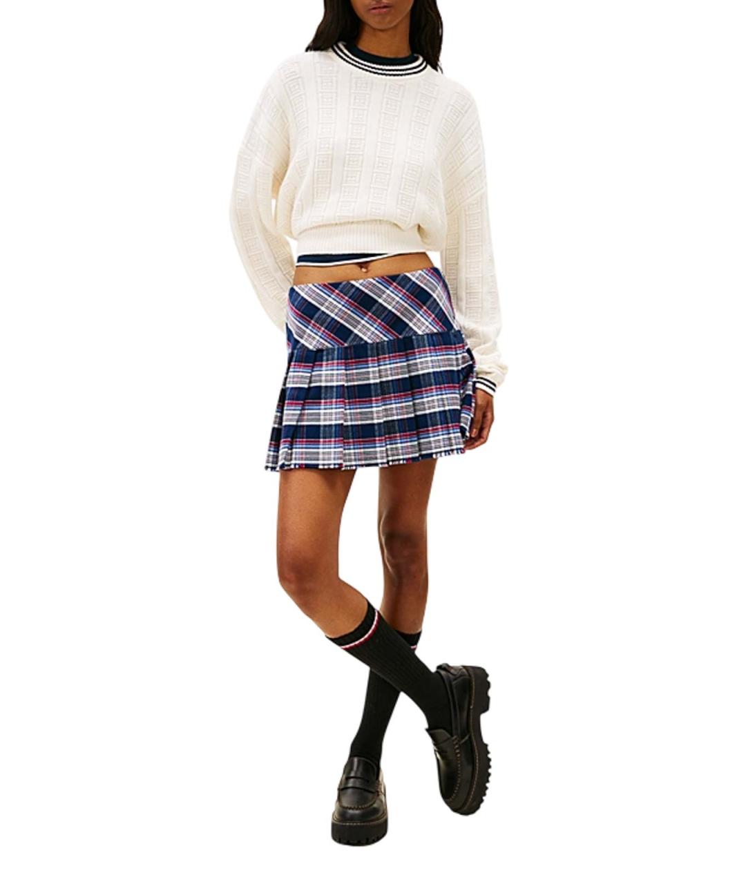 TOMMY HILFIGER Белый хлопковый джемпер / свитер, фото 4
