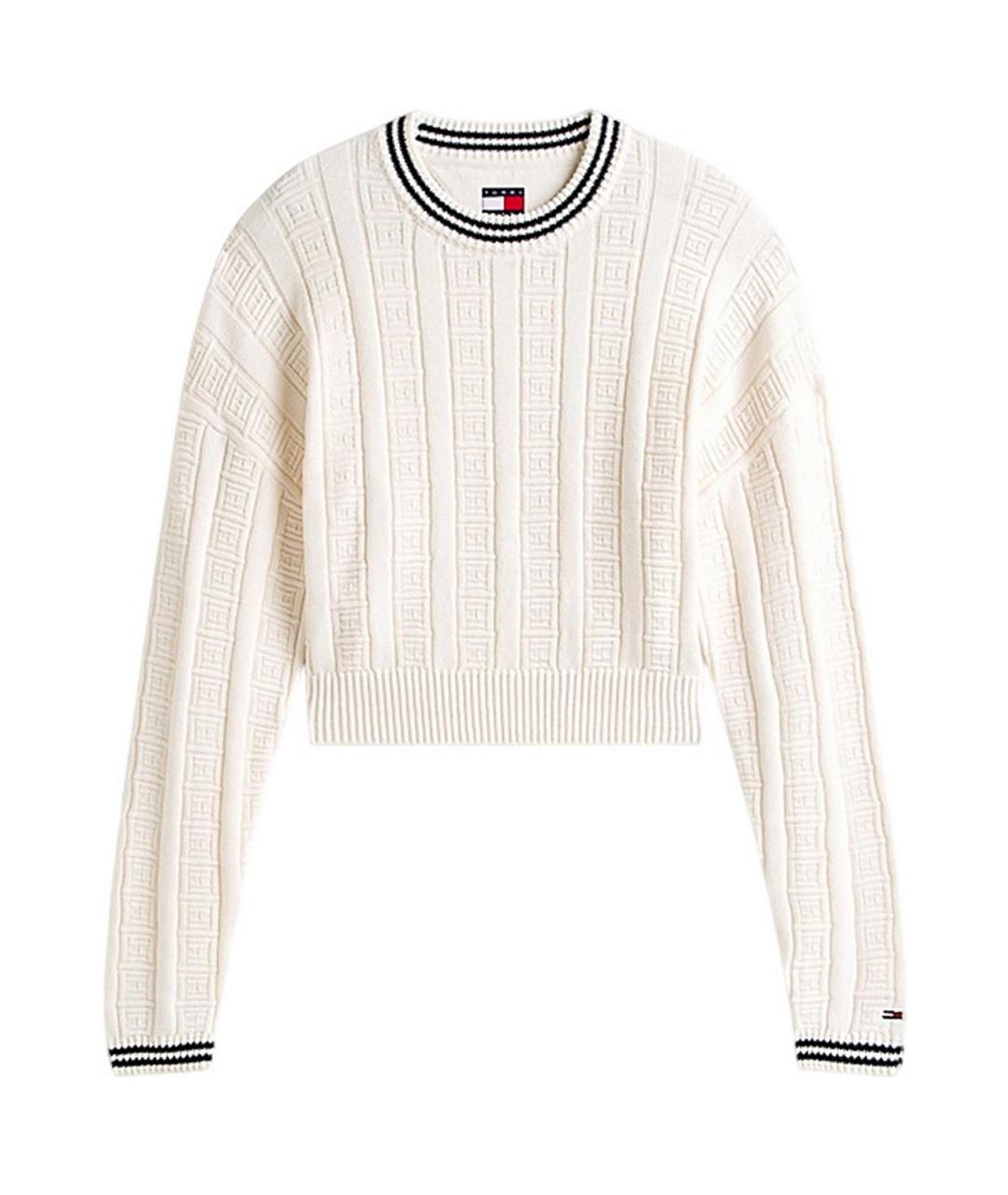 TOMMY HILFIGER Белый хлопковый джемпер / свитер, фото 1