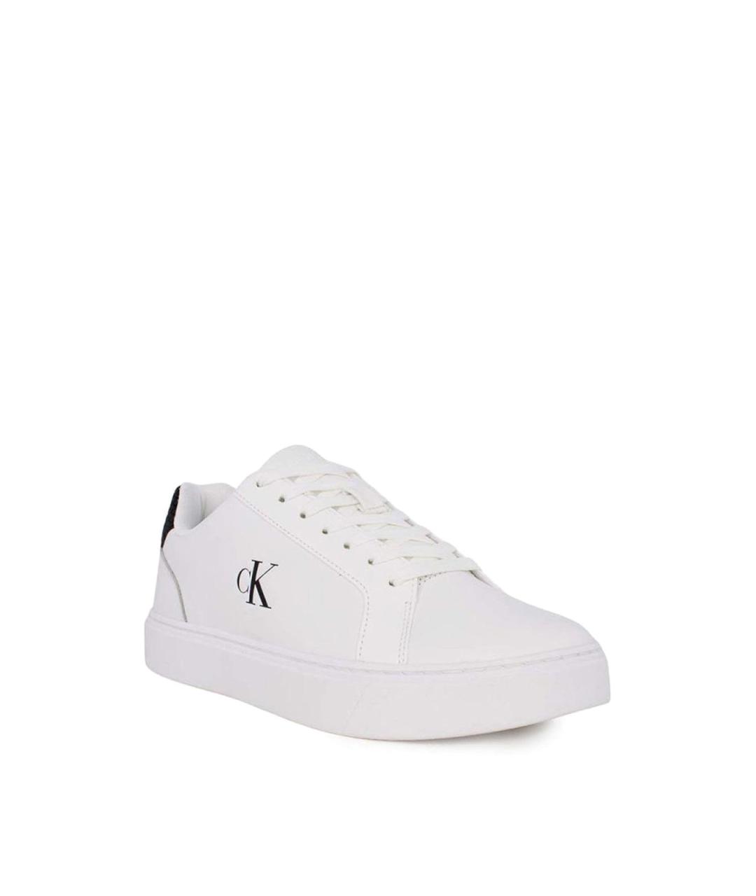 CALVIN KLEIN Белые кожаные низкие кроссовки / кеды, фото 2