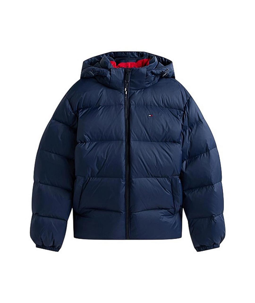 TOMMY HILFIGER Синий полиамидовый пуховик, фото 1