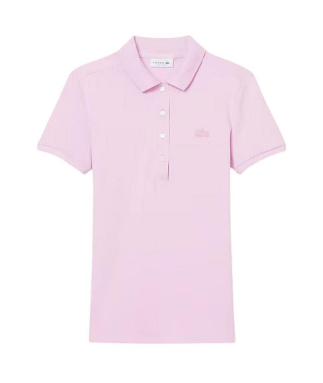 LACOSTE Розовая хлопковая футболка, фото 1