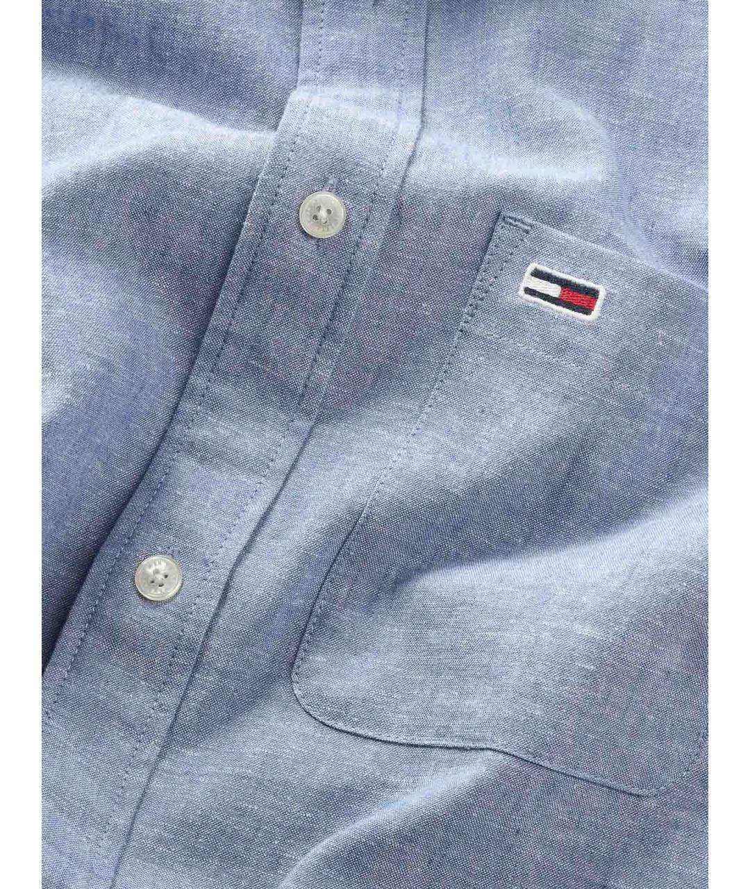 TOMMY HILFIGER Голубая хлопковая кэжуал рубашка, фото 3