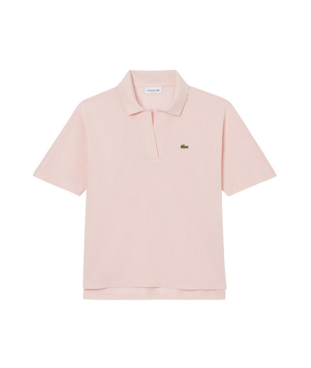 LACOSTE Розовая хлопковая футболка, фото 1