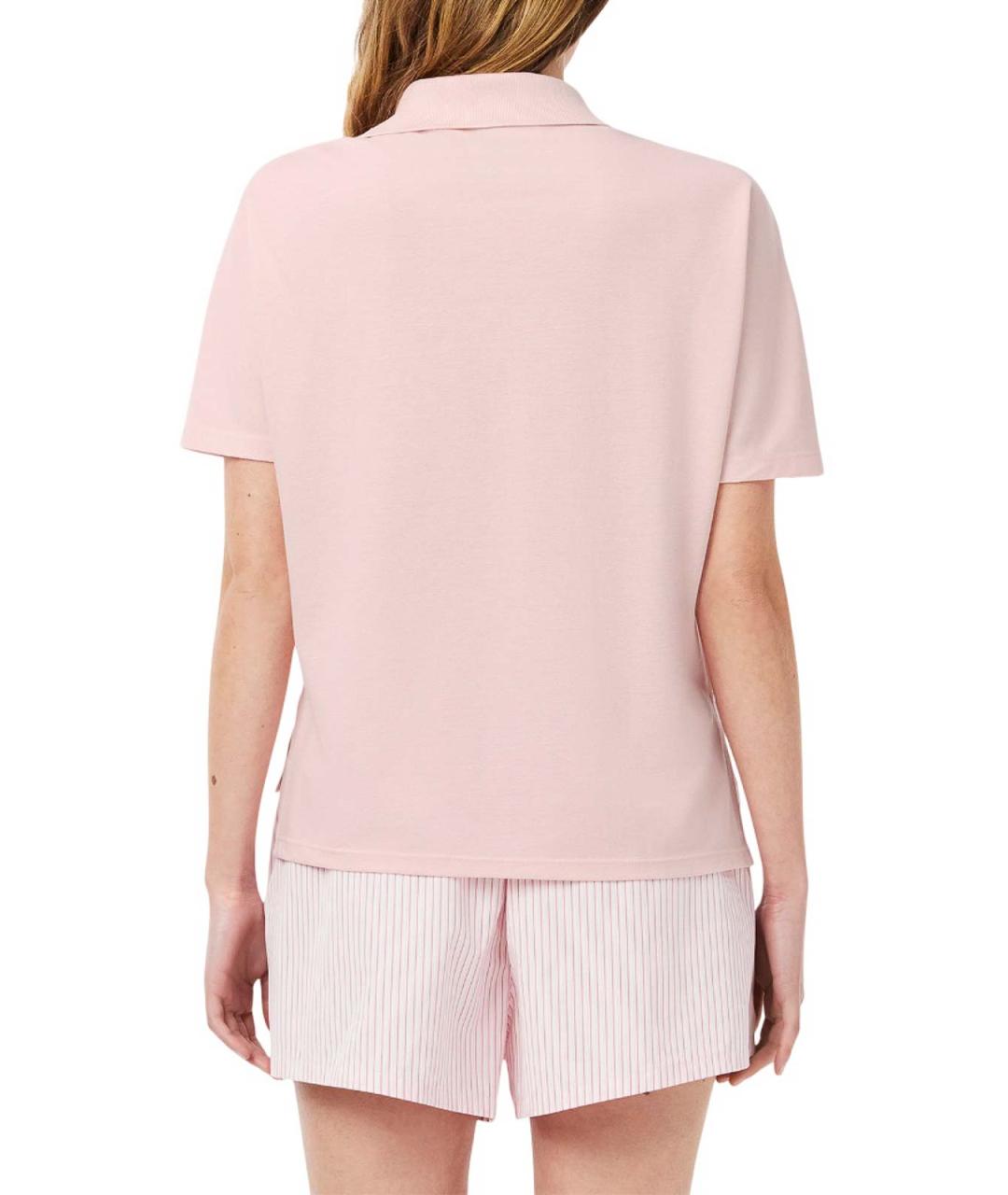 LACOSTE Розовая хлопковая футболка, фото 6