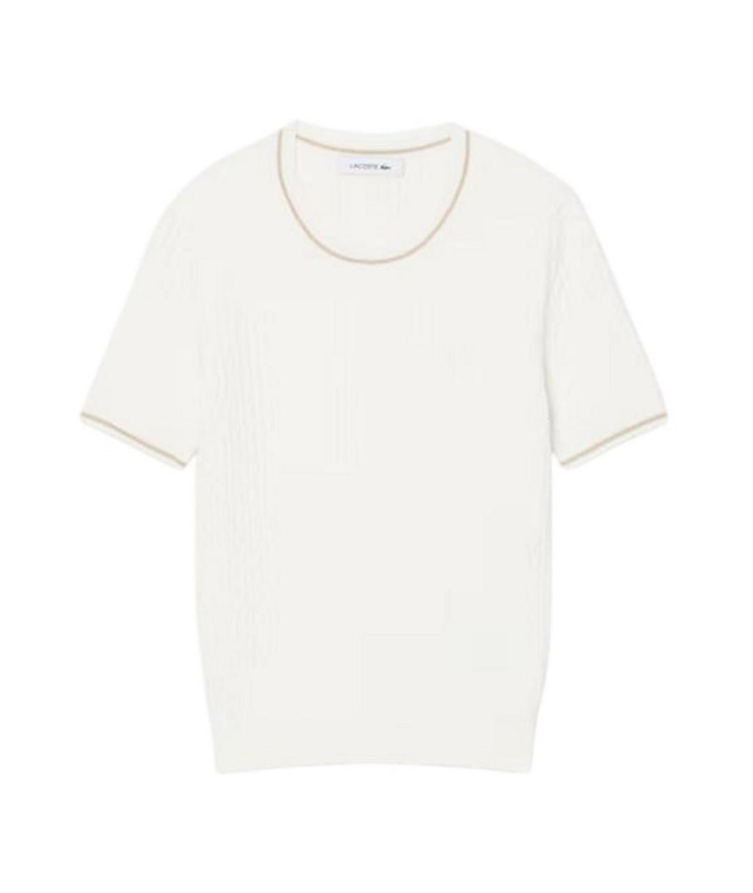 LACOSTE Белый хлопковый джемпер / свитер, фото 1