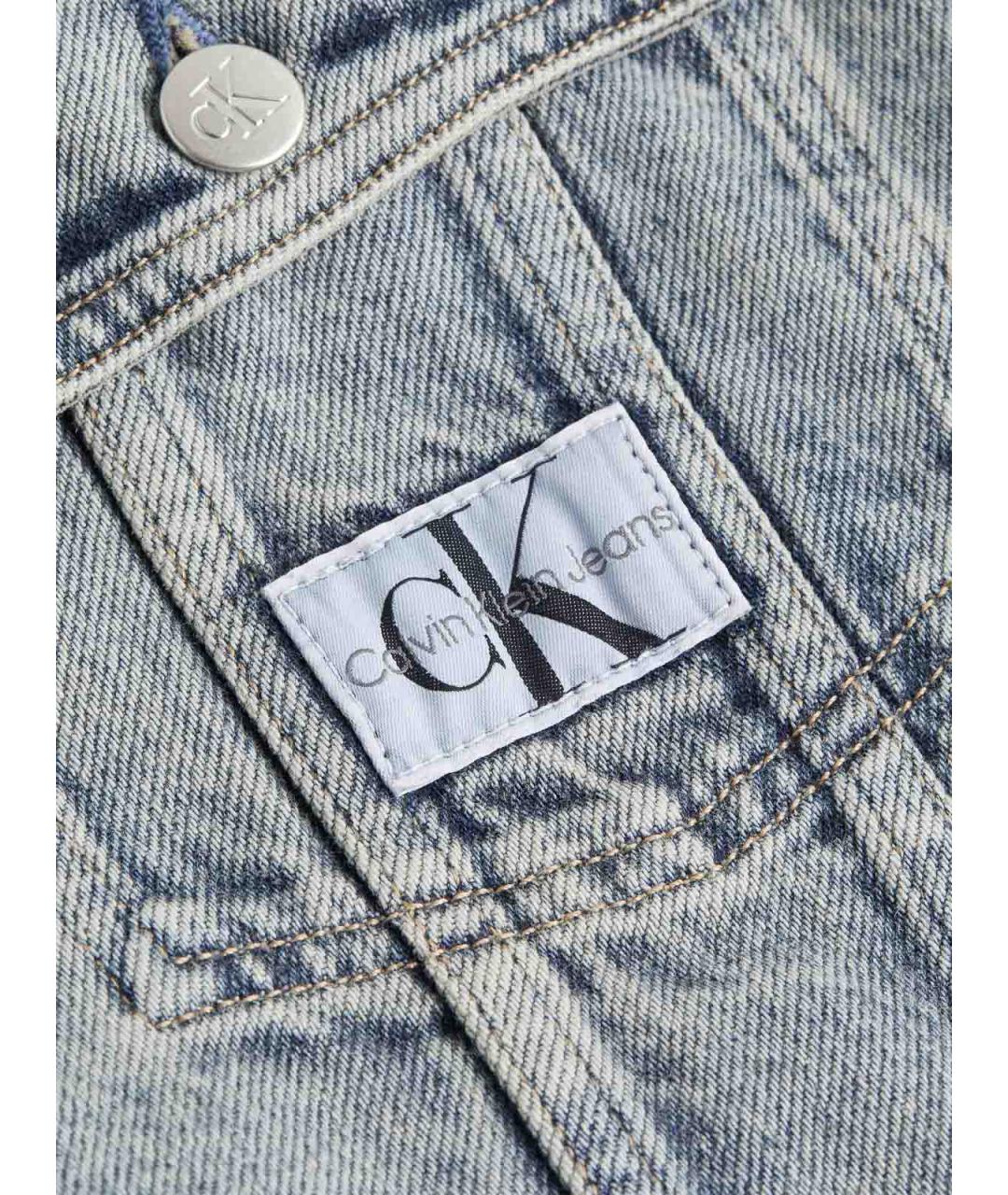 CALVIN KLEIN Голубая хлопковая куртка, фото 2