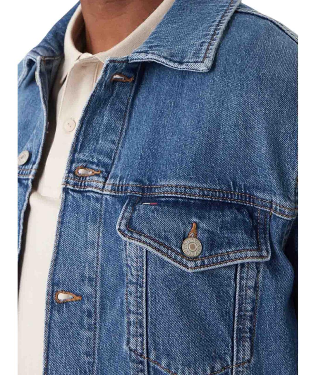 TOMMY HILFIGER Синяя хлопковая куртка, фото 4
