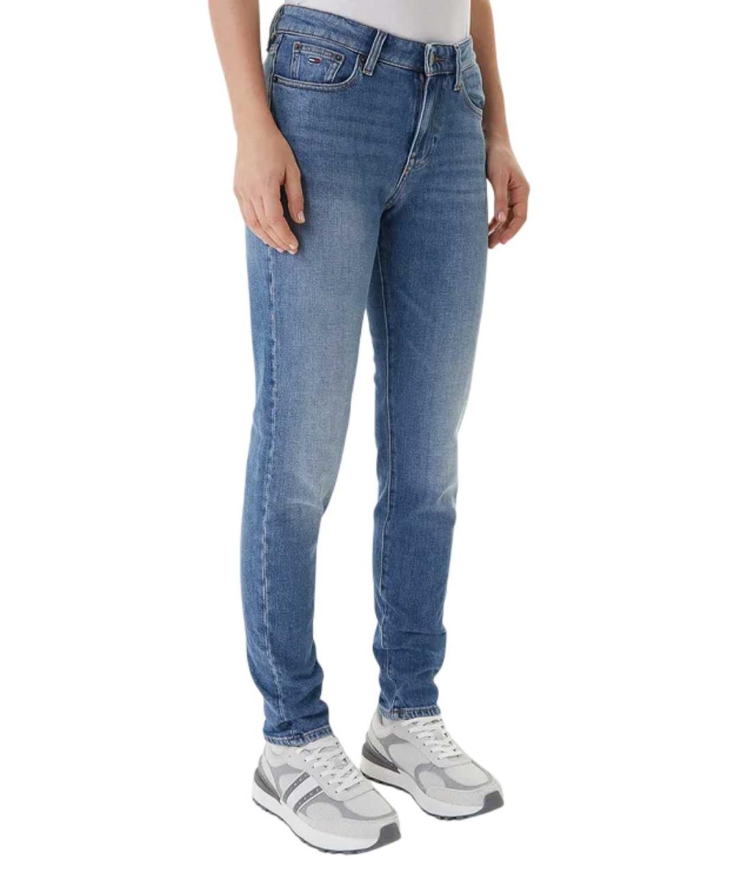 TOMMY HILFIGER Синие хлопковые джинсы слим, фото 2