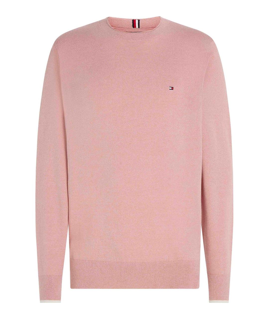 TOMMY HILFIGER Розовый хлопковый джемпер / свитер, фото 1