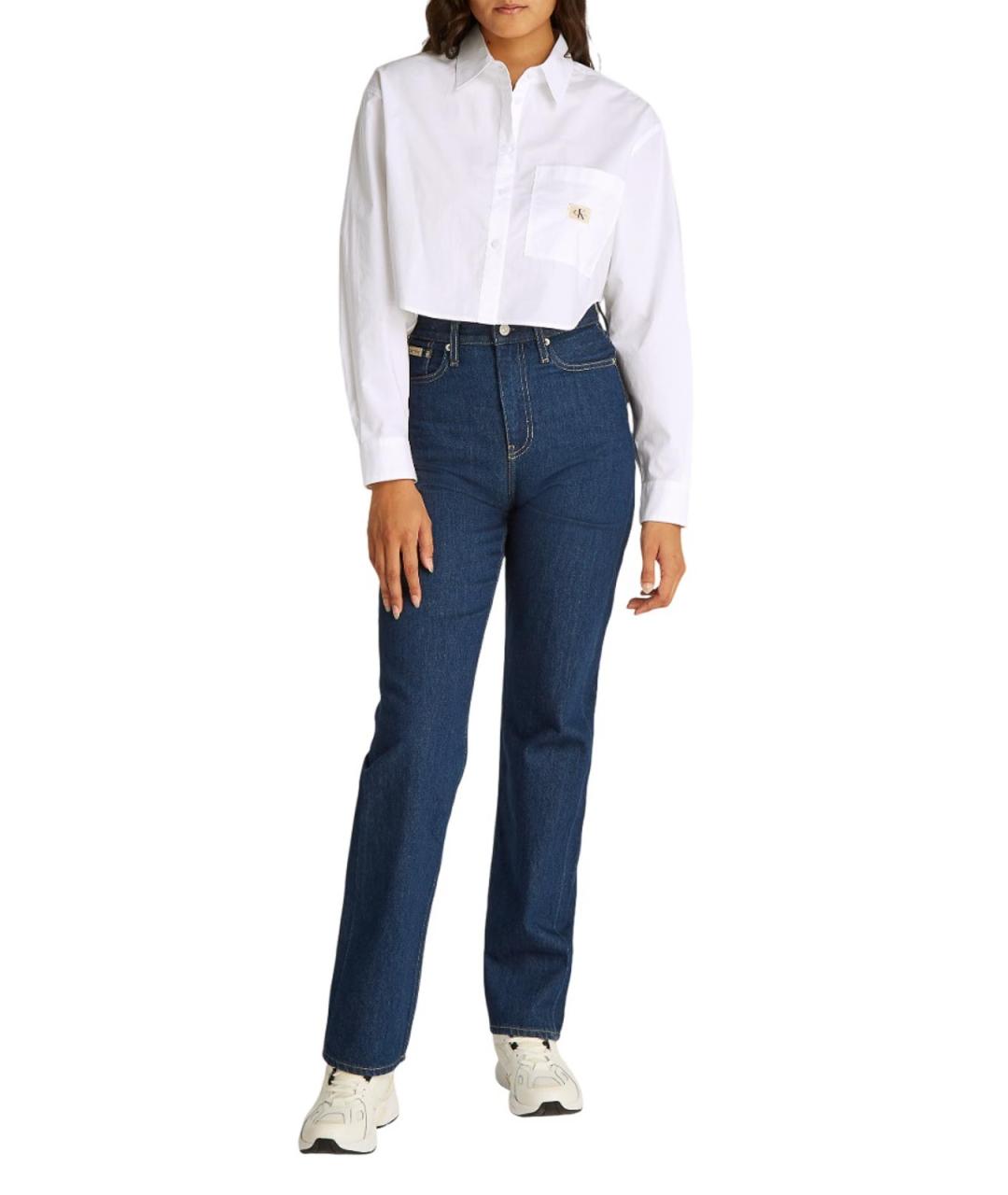 CALVIN KLEIN Белая хлопковая рубашка, фото 4