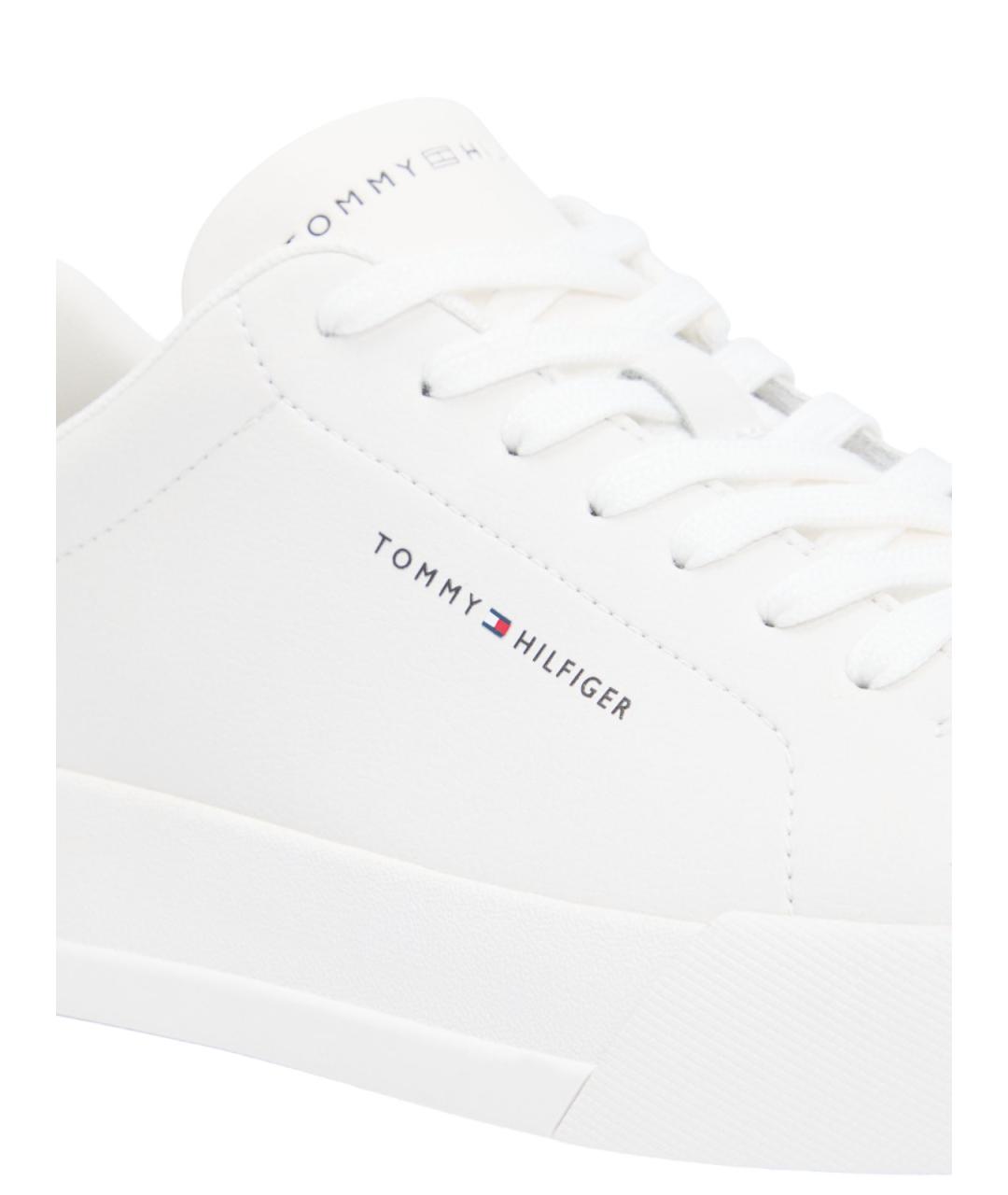 TOMMY HILFIGER Белые кожаные низкие кроссовки / кеды, фото 6