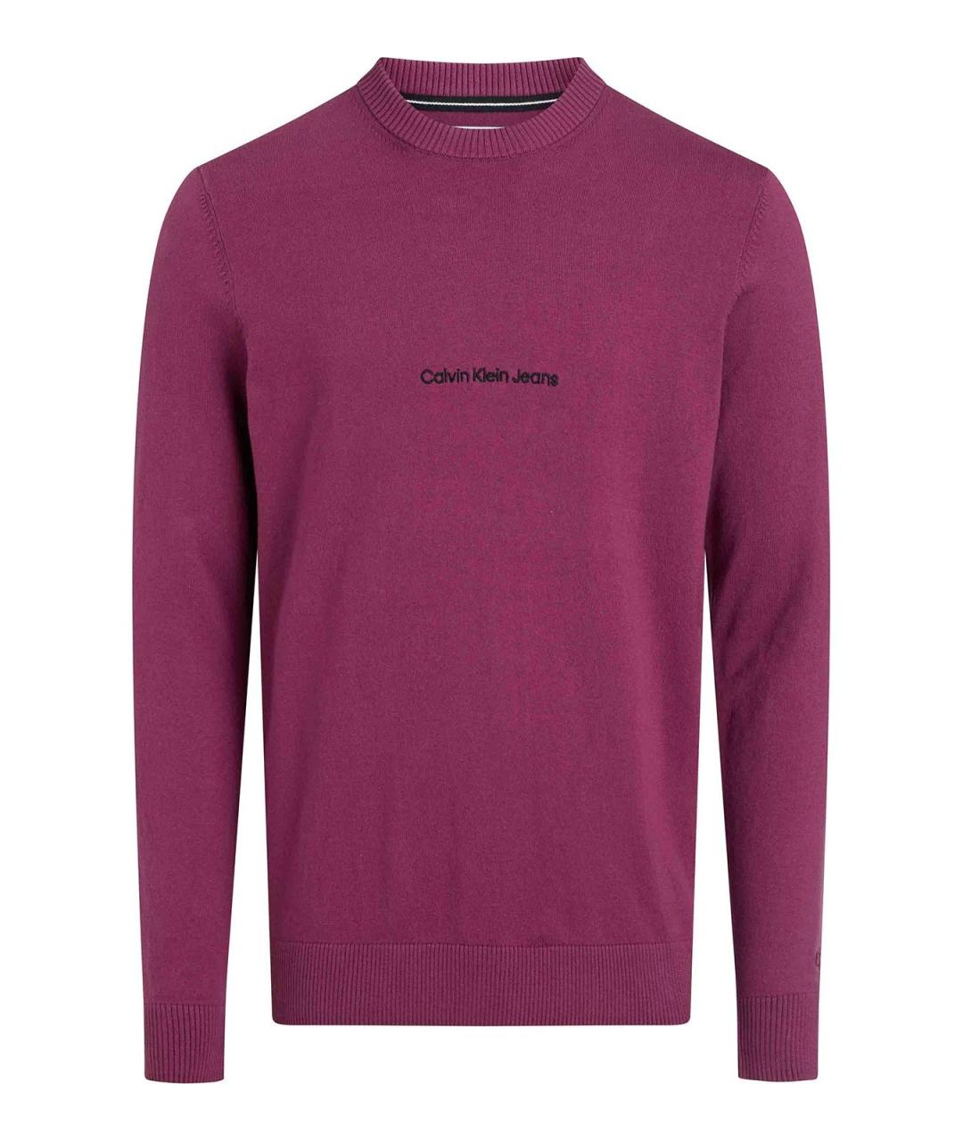 CALVIN KLEIN Фиолетовый хлопковый джемпер / свитер, фото 1