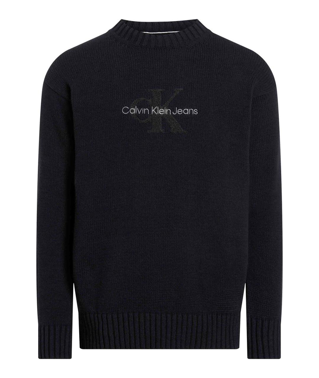 CALVIN KLEIN Черный хлопковый джемпер / свитер, фото 1