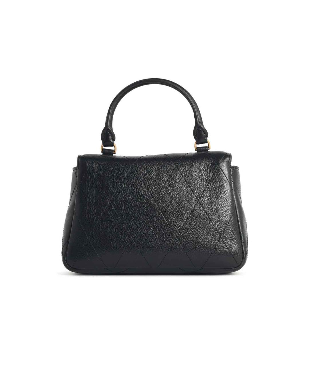 TORY BURCH Черная кожаная сумка с короткими ручками, фото 3