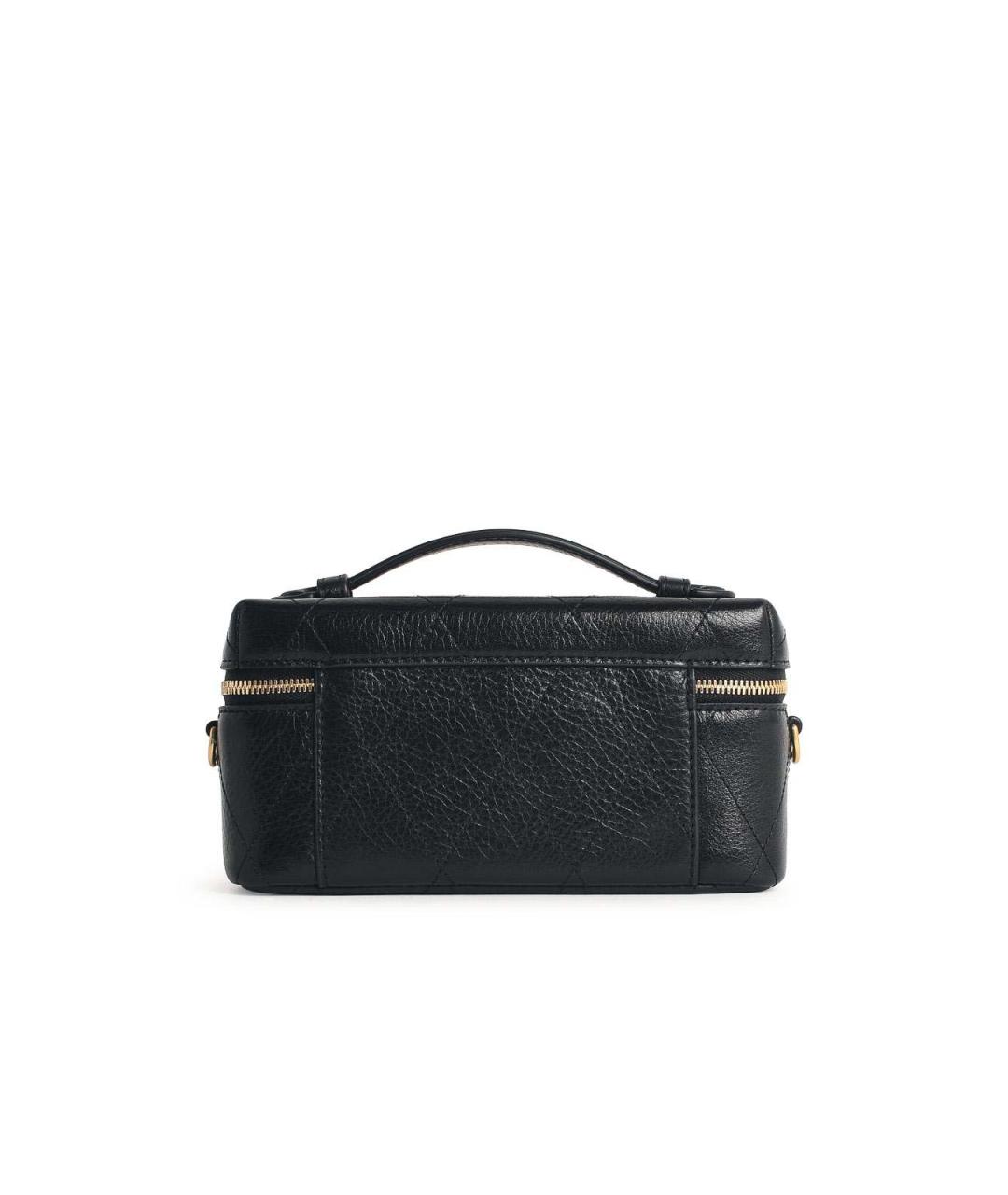TORY BURCH Черная кожаная сумка с короткими ручками, фото 3