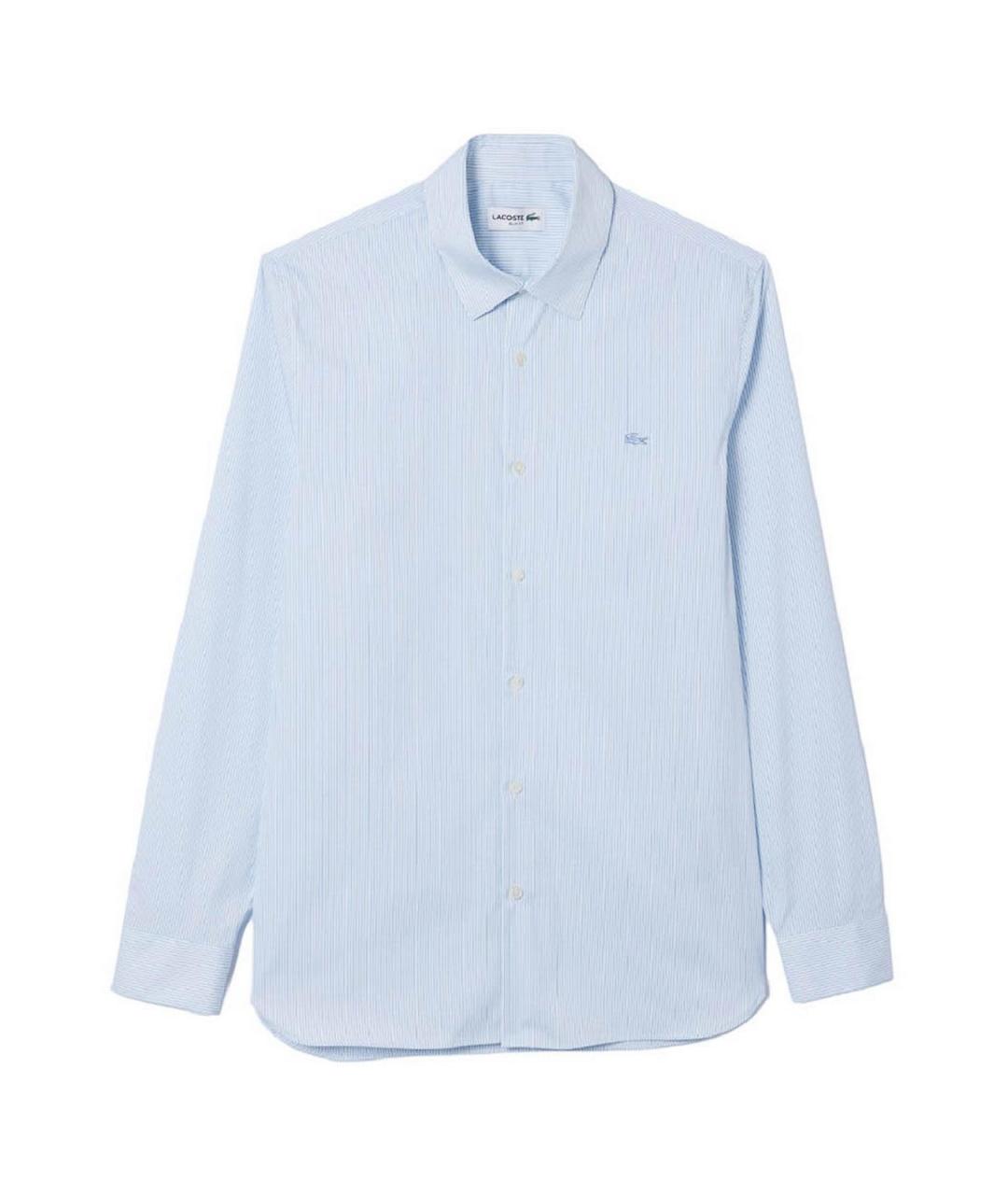 LACOSTE Голубая хлопковая классическая рубашка, фото 1