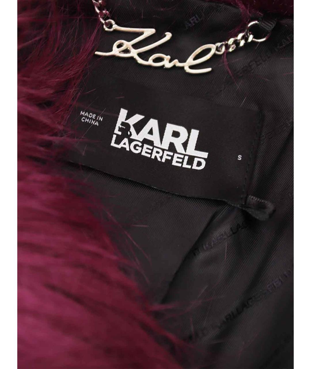 KARL LAGERFELD Фиолетовая полиамидовая шуба, фото 3