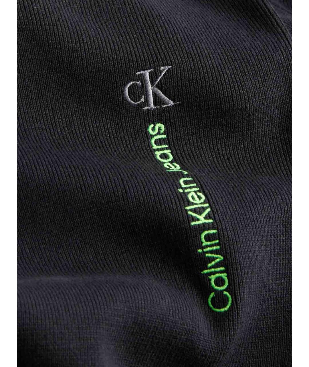 CALVIN KLEIN Черный хлопковый джемпер / свитер, фото 2