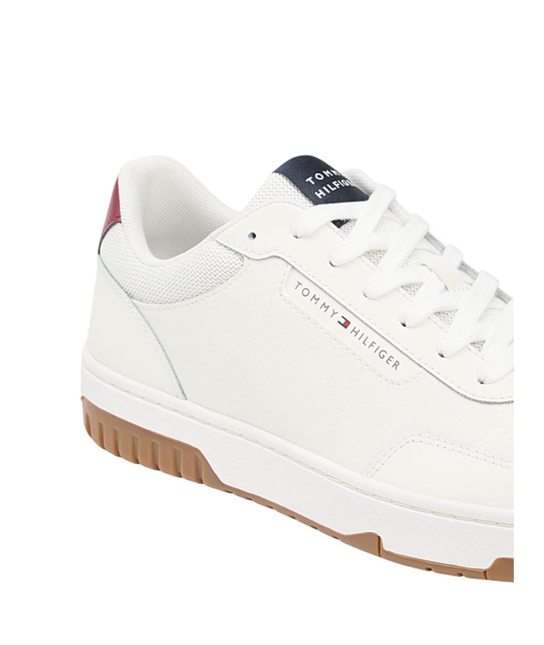 TOMMY HILFIGER Белые кожаные низкие кроссовки / кеды, фото 6