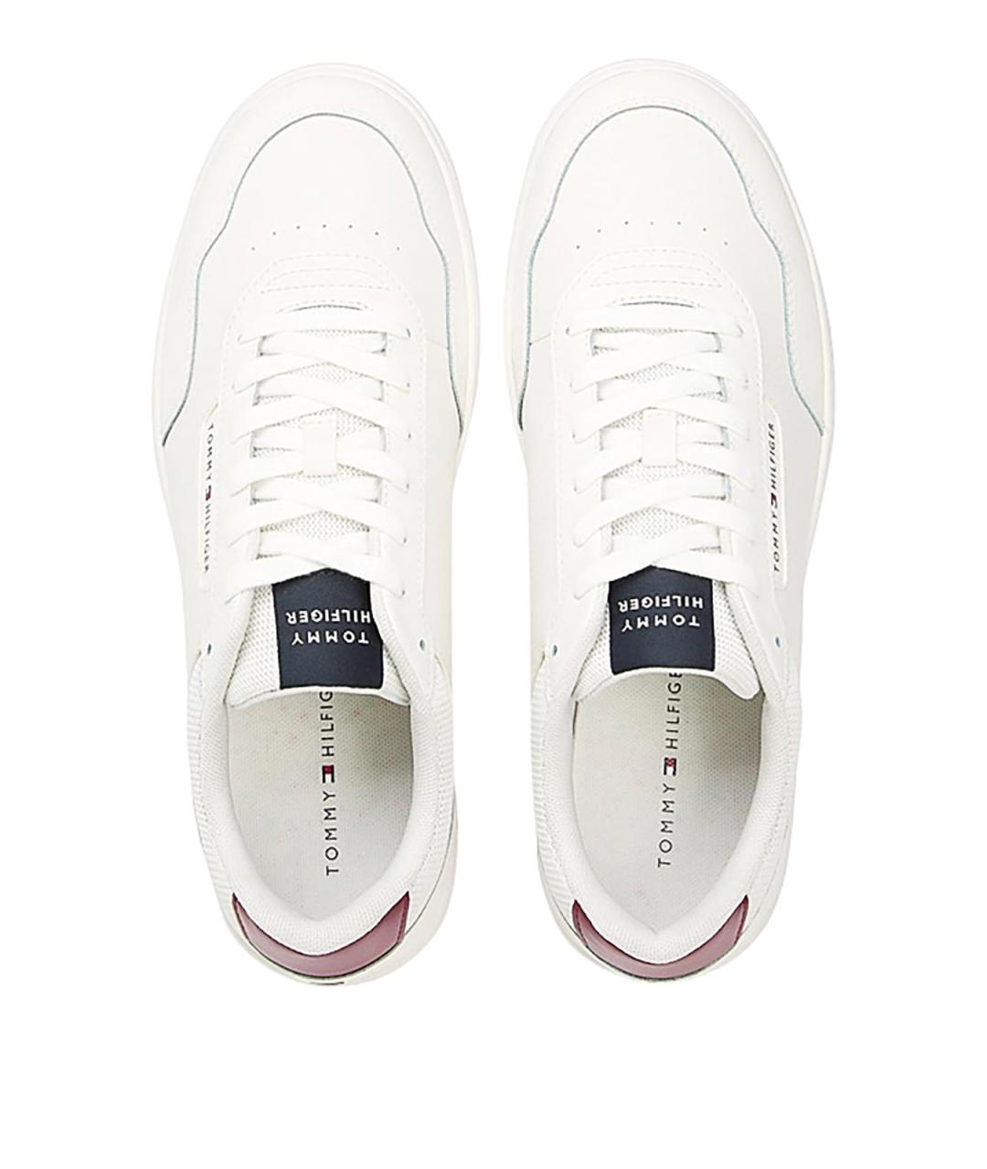 TOMMY HILFIGER Белые кожаные низкие кроссовки / кеды, фото 3