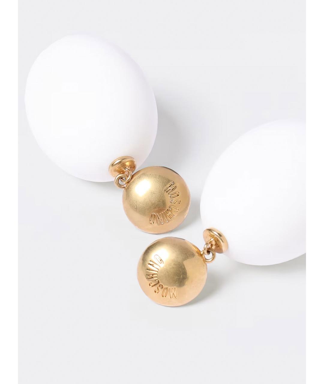 MOSCHINO Белые серьги, фото 2
