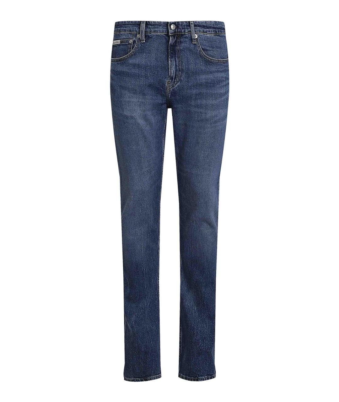 CALVIN KLEIN Синие хлопковые джинсы скинни, фото 1
