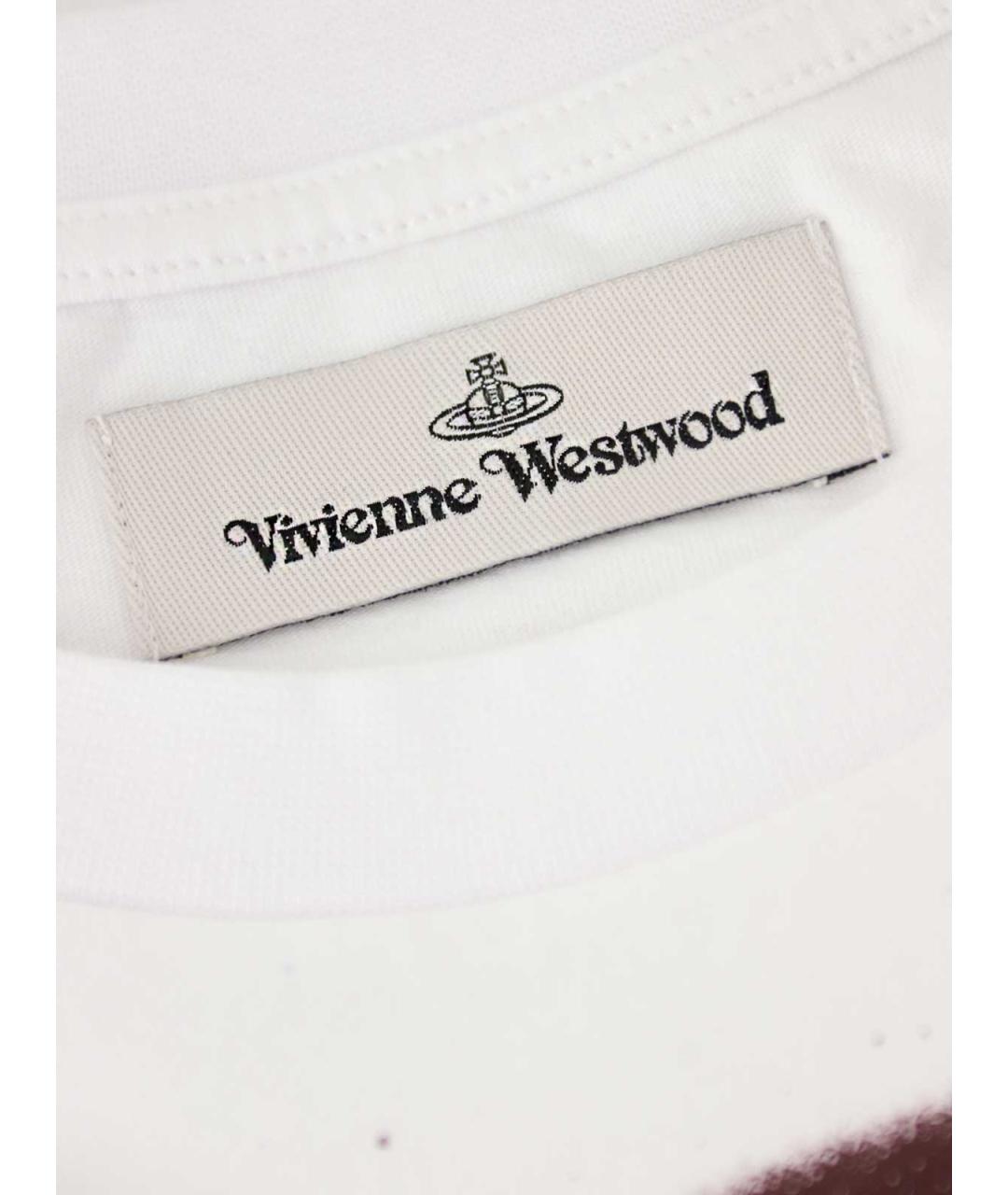 VIVIENNE WESTWOOD Белая хлопковая футболка, фото 4