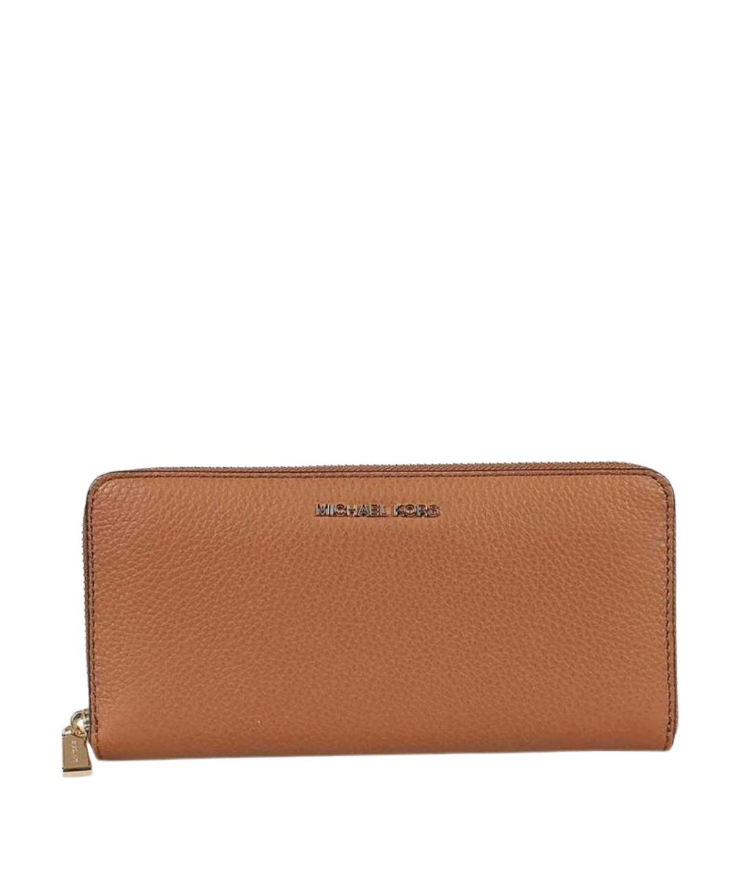 MICHAEL KORS Коричневый кожаный кошелек, фото 1