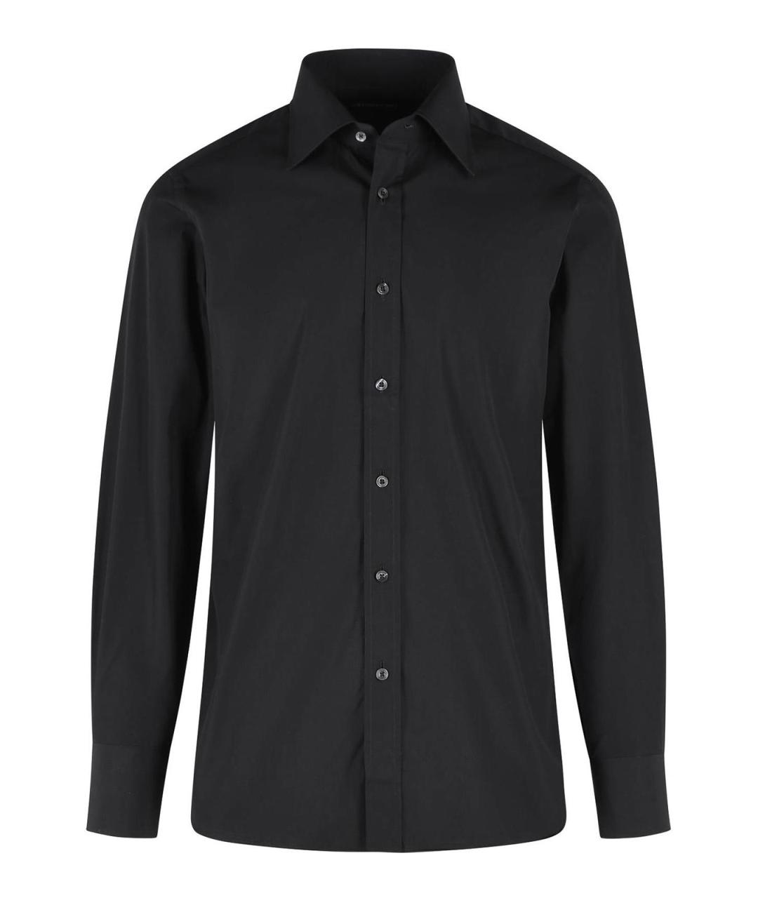 TOM FORD Черная хлопковая классическая рубашка, фото 1
