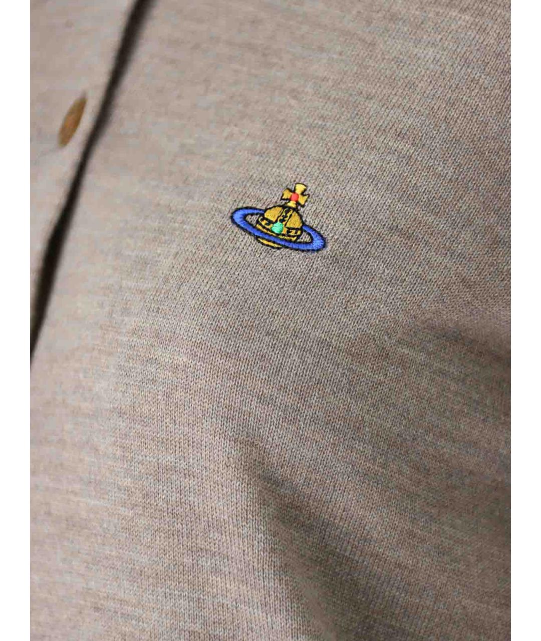 VIVIENNE WESTWOOD Серый хлопковый кардиган, фото 3