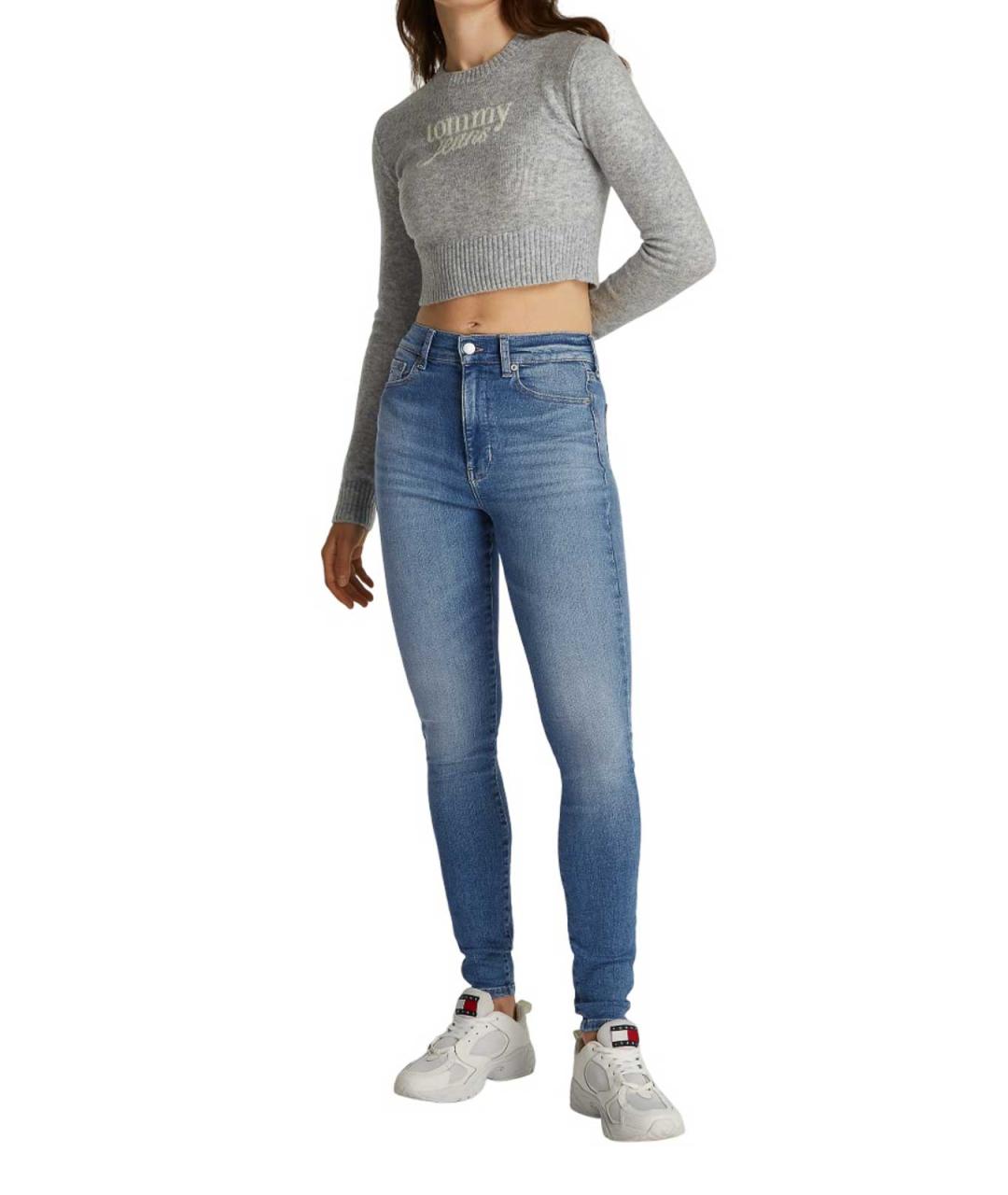 TOMMY HILFIGER Голубые хлопковые джинсы слим, фото 5