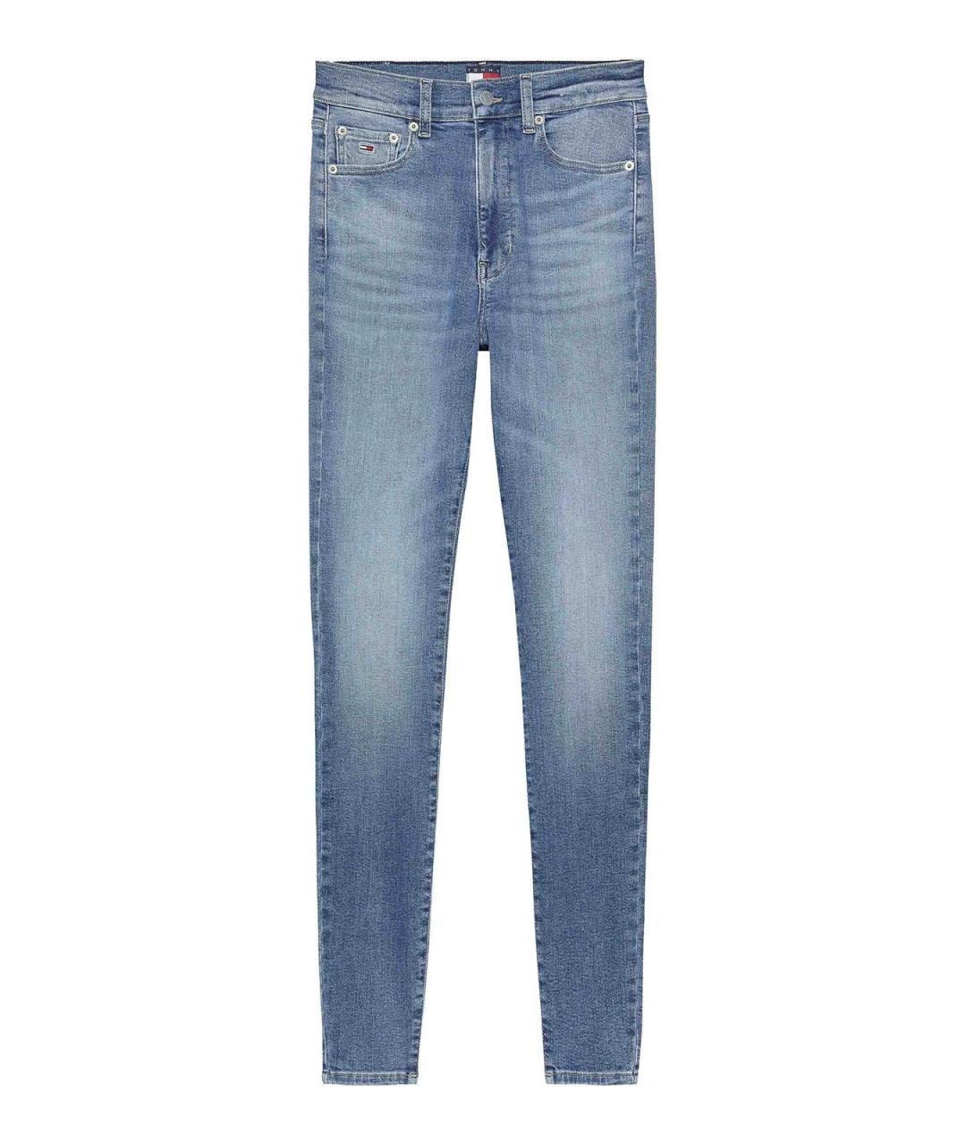 TOMMY HILFIGER Голубые хлопковые джинсы слим, фото 1