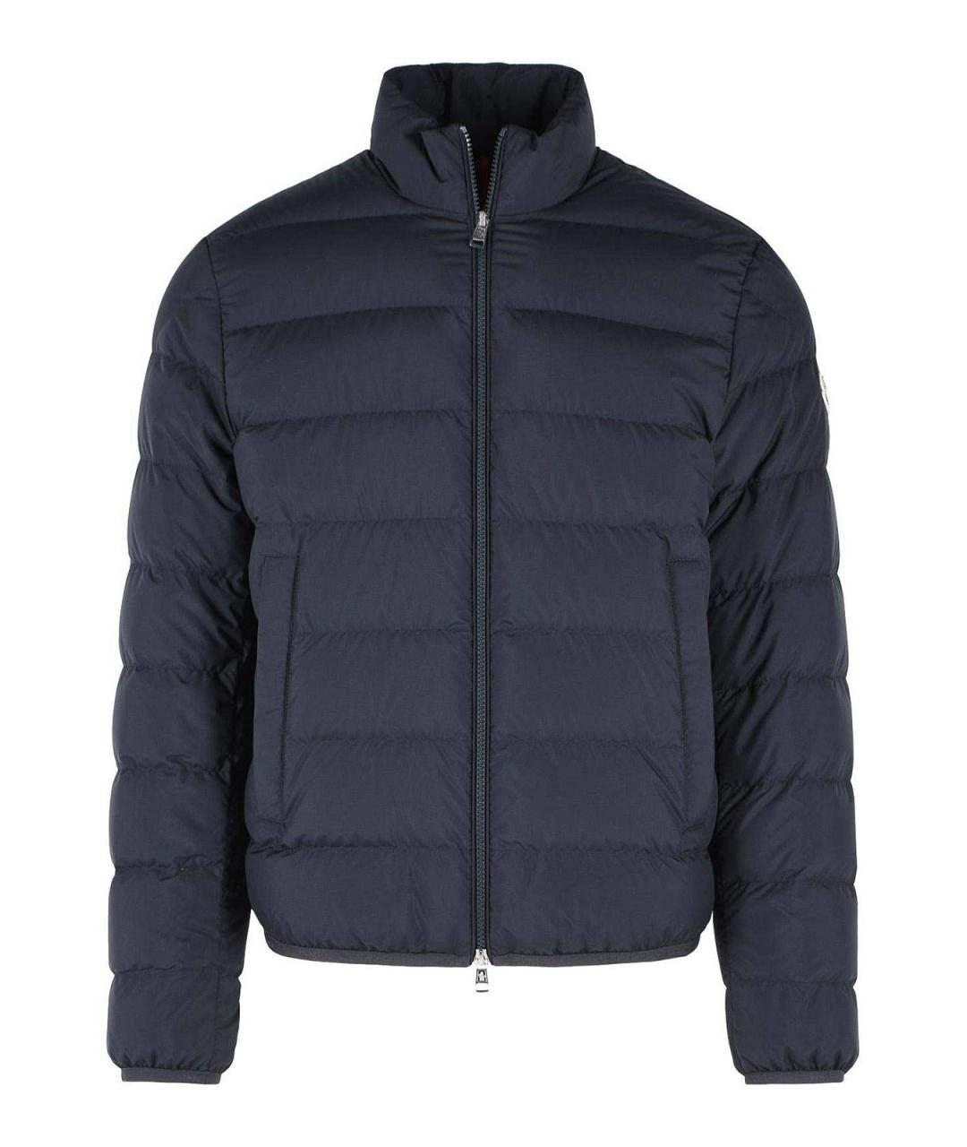 MONCLER Синий полиамидовый пуховик, фото 1