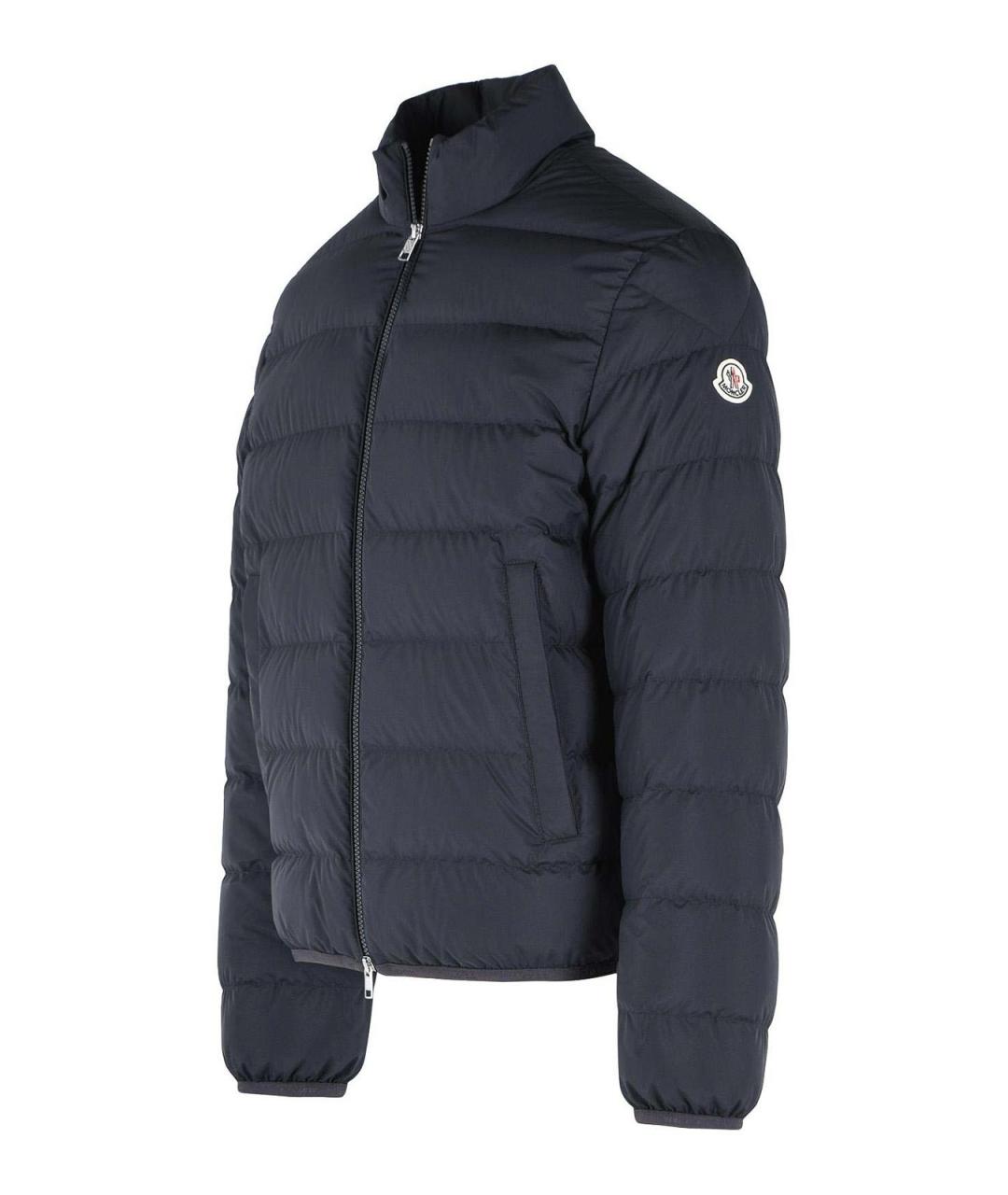 MONCLER Синий полиамидовый пуховик, фото 3