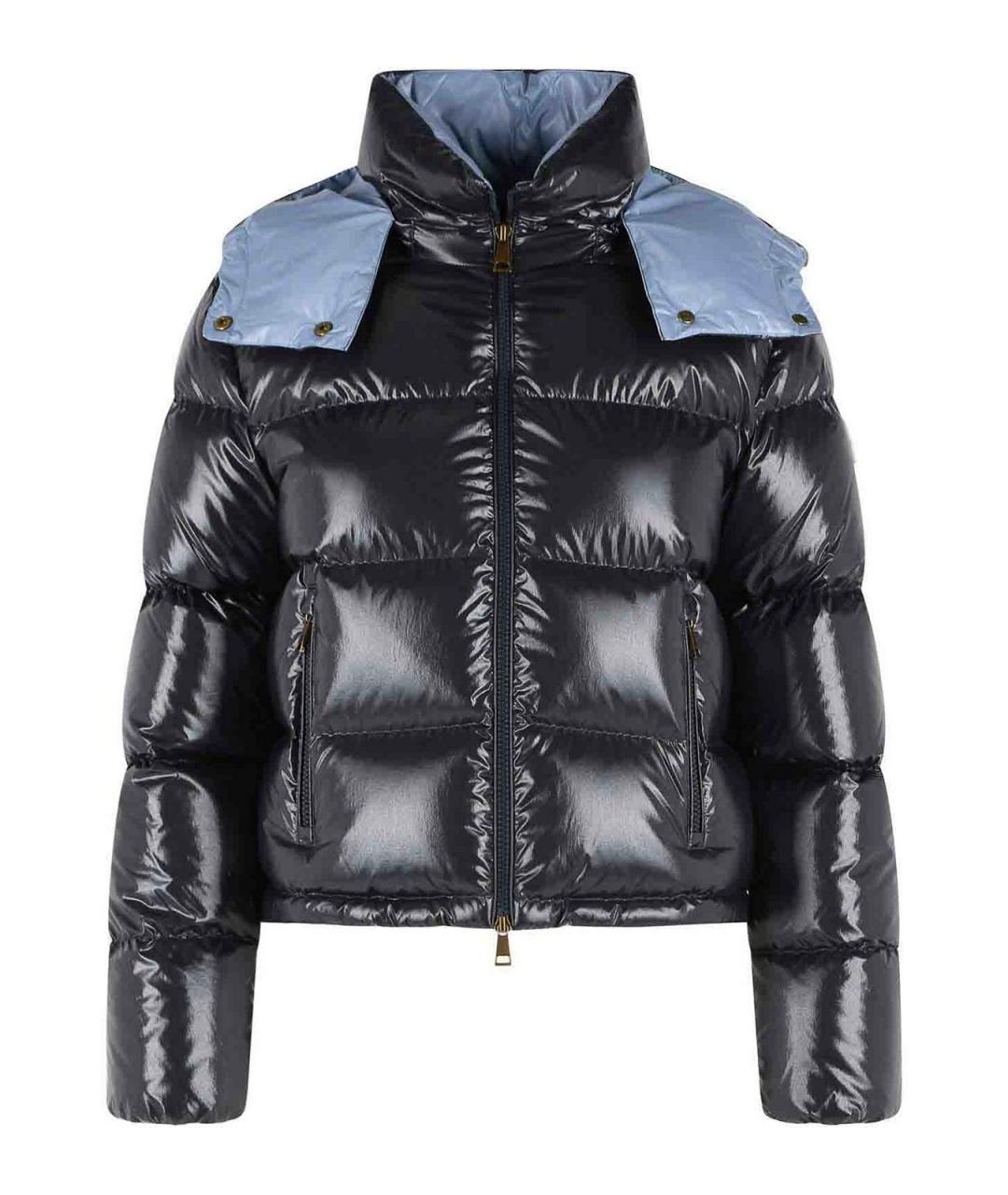 MONCLER Синий полиамидовый пуховик, фото 1