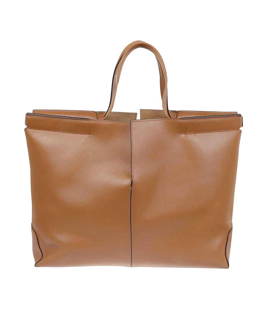 TOD'S Коричневая кожаная сумка тоут, фото 2