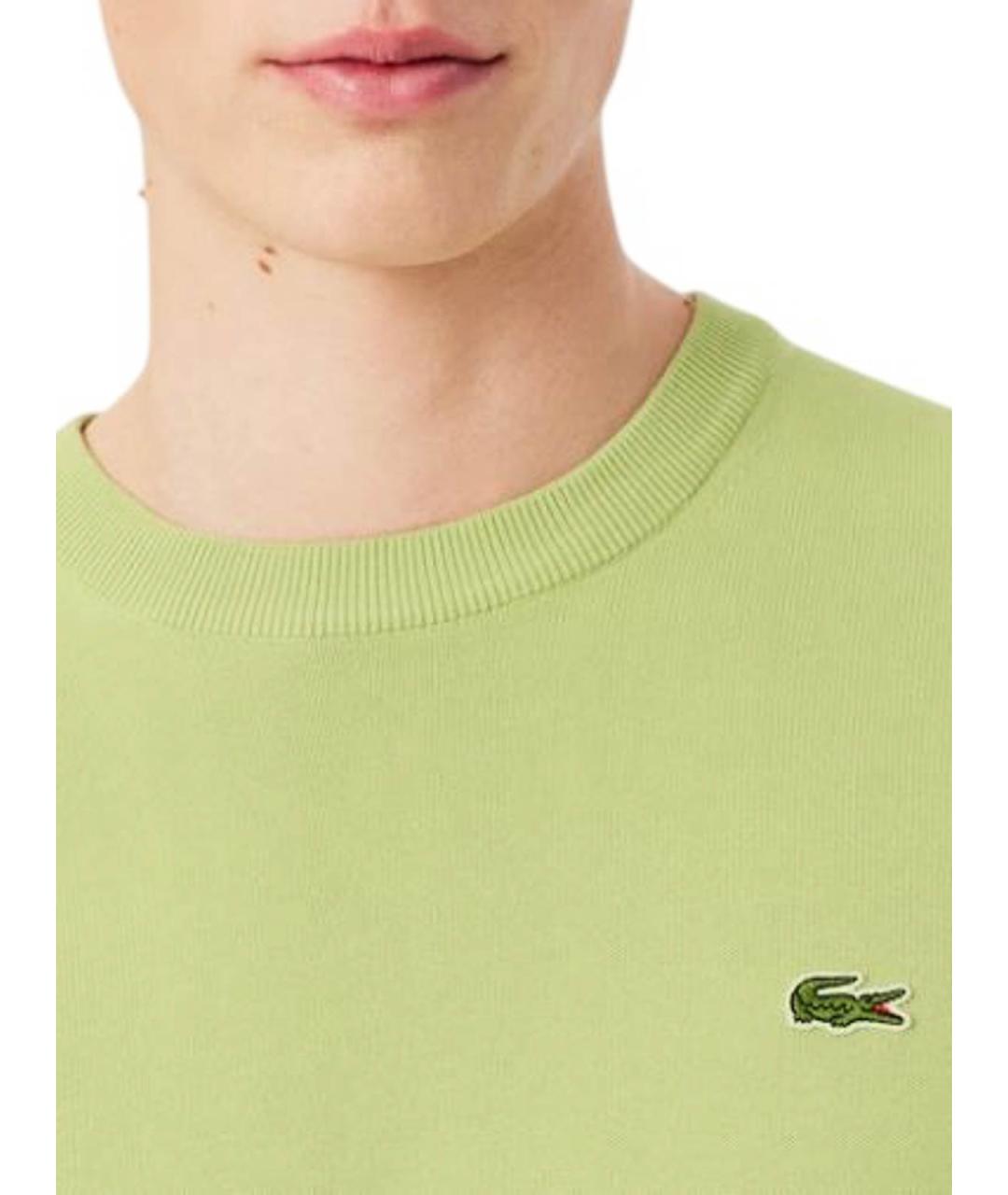 LACOSTE Зеленый хлопковый джемпер / свитер, фото 7