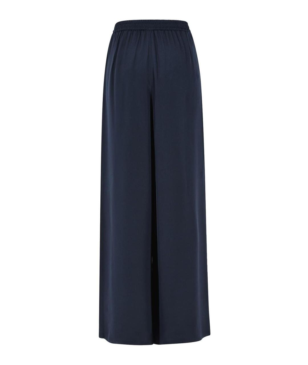 MAX MARA Синие шелковые брюки широкие, фото 2