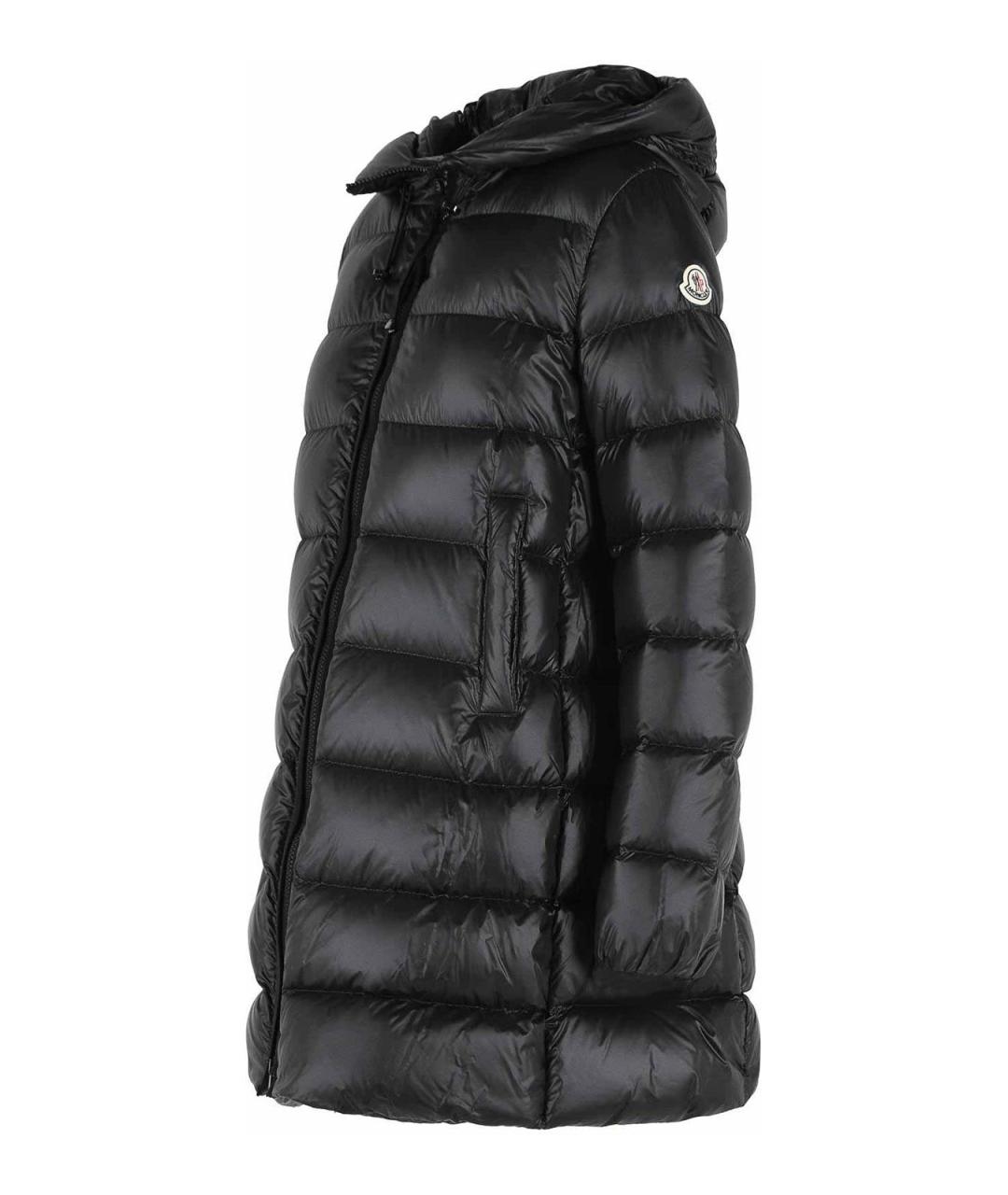 MONCLER Черный полиамидовый пуховик, фото 3