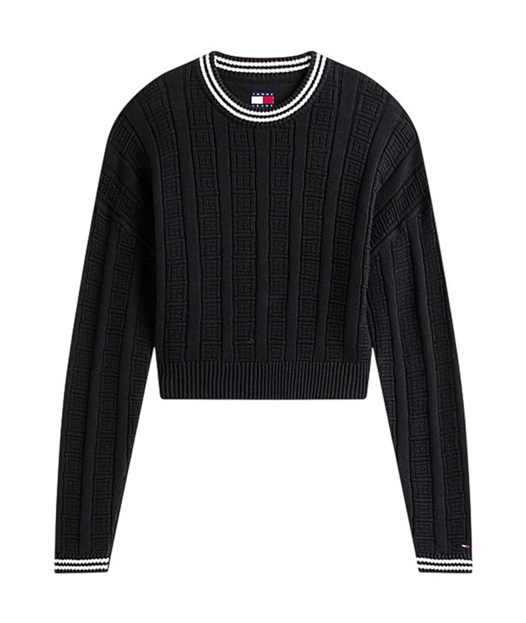 TOMMY HILFIGER Черный хлопковый джемпер / свитер, фото 1