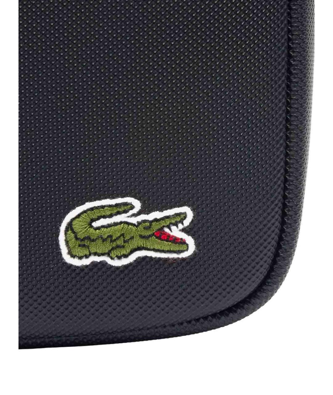 LACOSTE Черная тканевая сумка на плечо, фото 5