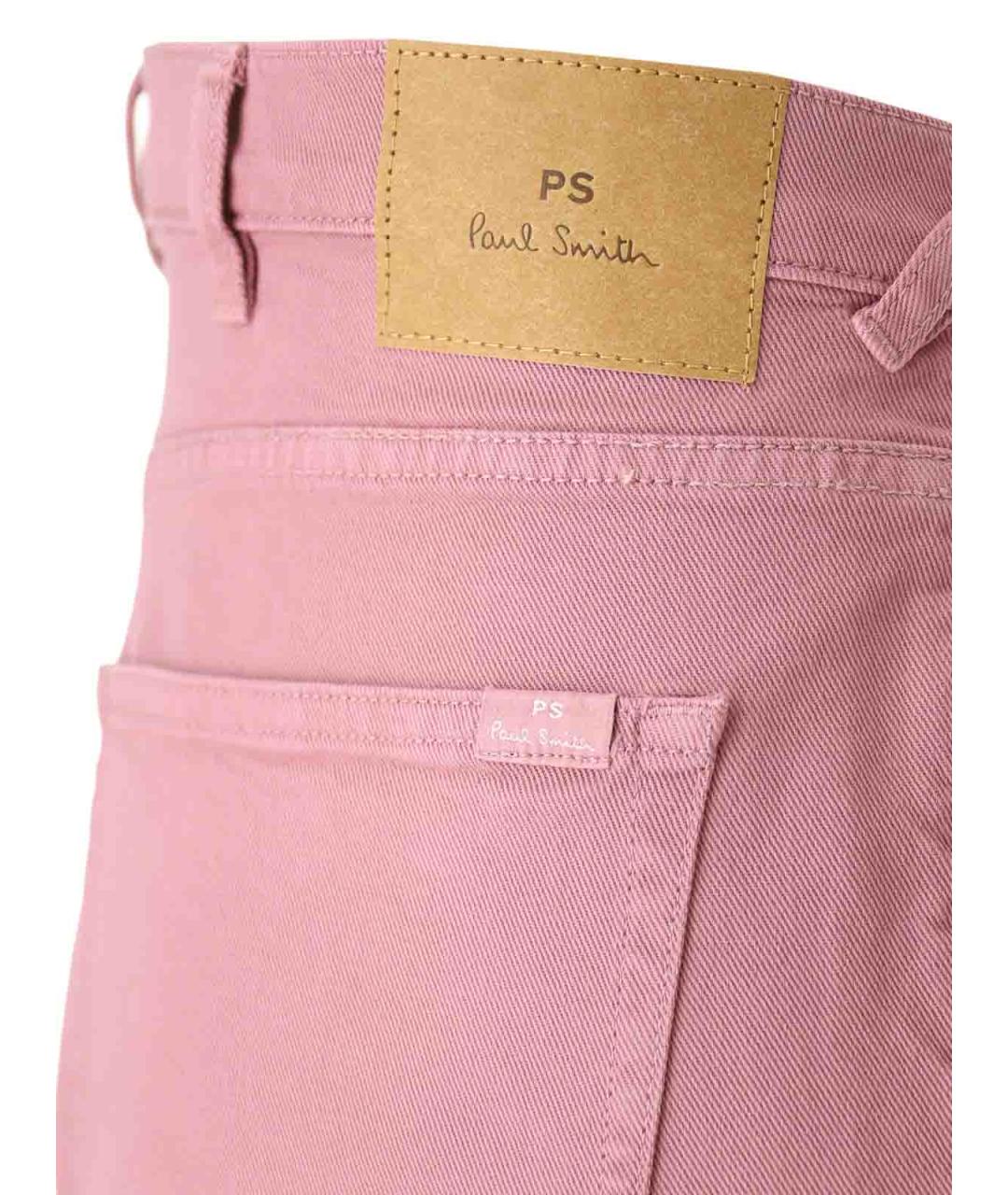 PS BY PAUL SMITH Розовые хлопковые прямые джинсы, фото 6