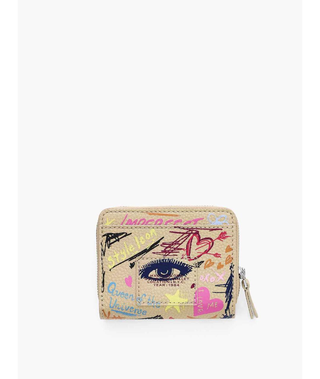 MARC JACOBS Бежевый кожаный кошелек, фото 2