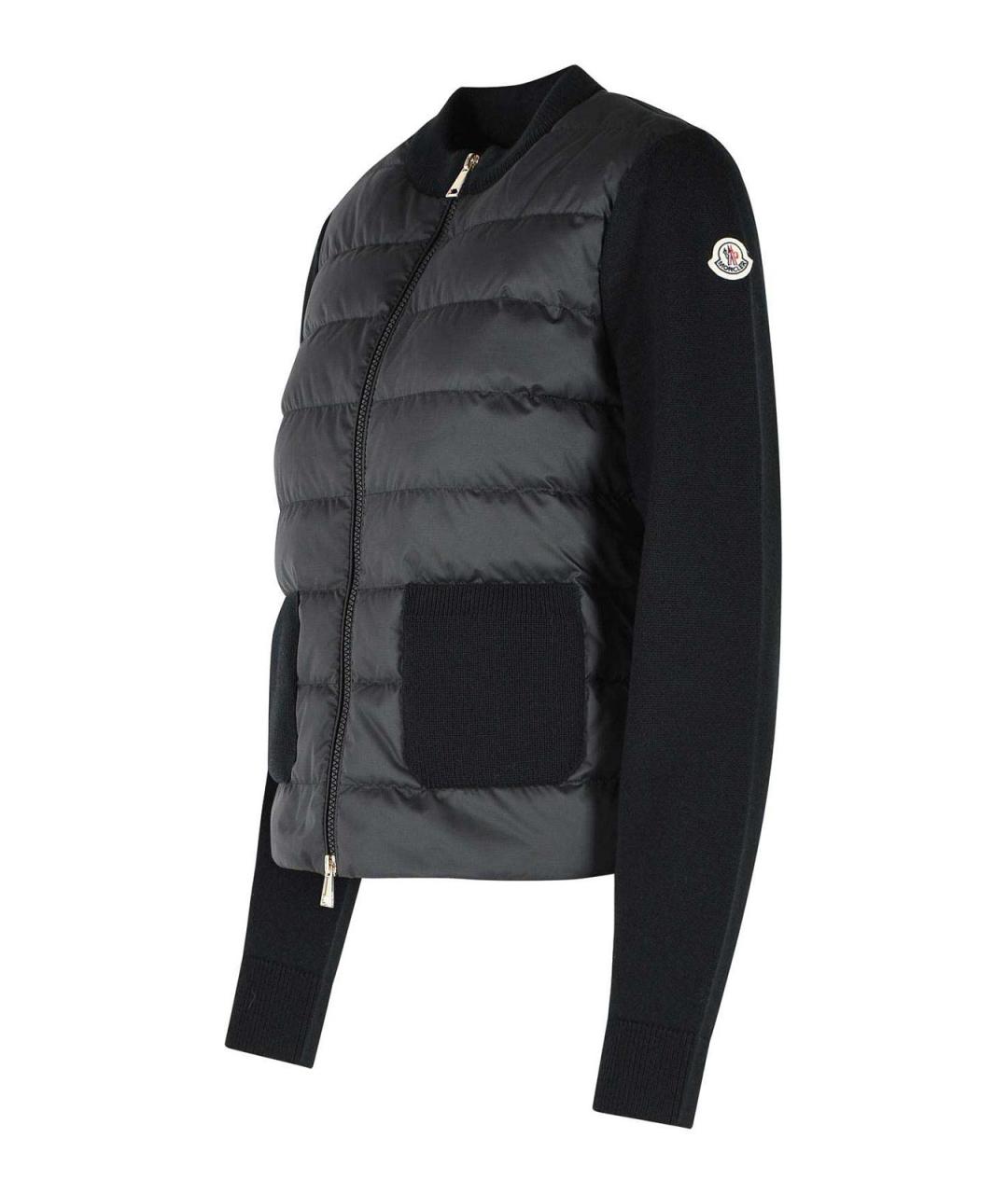 MONCLER Черная полиэстеровая куртка, фото 3